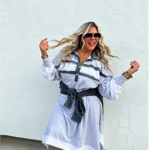 Blakeley Varsity Lounge Dress Grey L/XL